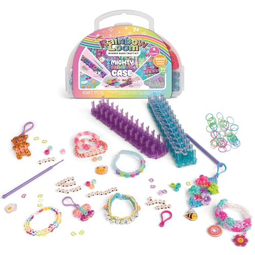 Rainbow Loom Mighty Rainbow Case - 6,000 Rubber Bands & 2 Mighty Looms