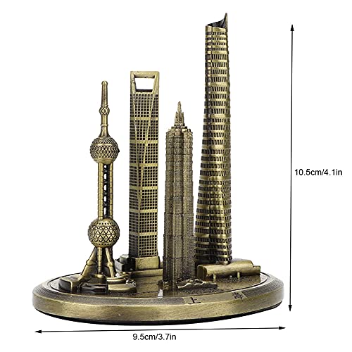 Architecture Shanghai Building Kit Oriental Pearl Tower Global Model Oriental Pearl Tower Global Financial Center Model Shanghai Building Collection(Bronze-Small)