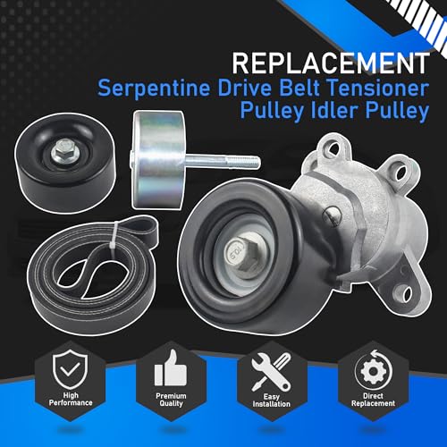 90K-39155 Serpentine Drive Belt Idler Pulley Kit Fit for Nissan