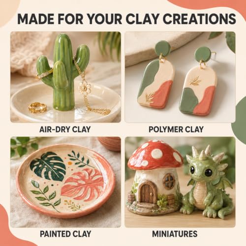 Clay Glaze, Air Dry & Polymer Clay Glaze Sealer & High Gloss Clear Varnish