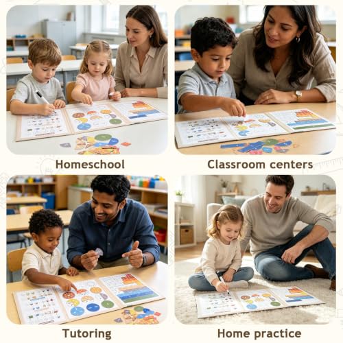 Magnetic Fraction Manipulatives for Kids, Fraction Tiles & Circles with Magnetic Fraction Board, Dry-Erase Activities for Comparing & Learning Fractions, Elementary Classroom Math Teaching Aid - size: 8.8 × 21.9 in