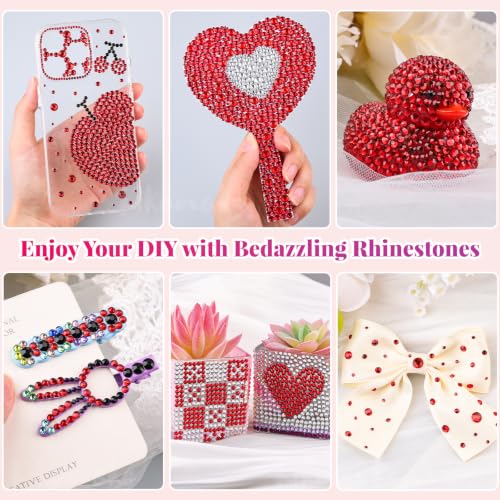 33000Pcs 2-6mm Red Resin Rhinestones for Bedazzling Kit - color: Red 2-6mm