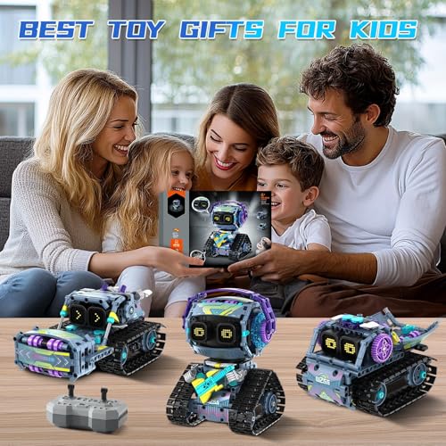 STEM Robot Building Kit for Boys Ages 8-12, 3 in1 Robotics Toys with Remote & App-Controlled, 433 Pieces Buildable Robotics Coding Toy Sets for Kids Boys Girls Birthday Gifts