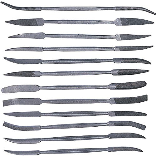 TTC 12 Pc Cut #0 Diemakers Riffler File Set - 6-3/4" OAL