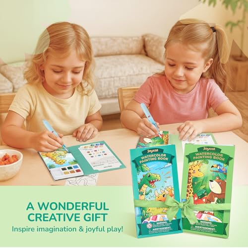 JoyCat 2 Pack Pocket Paint with Water Coloring Books for Kids - style: 2 Pack - Animals & Dinosaurs
