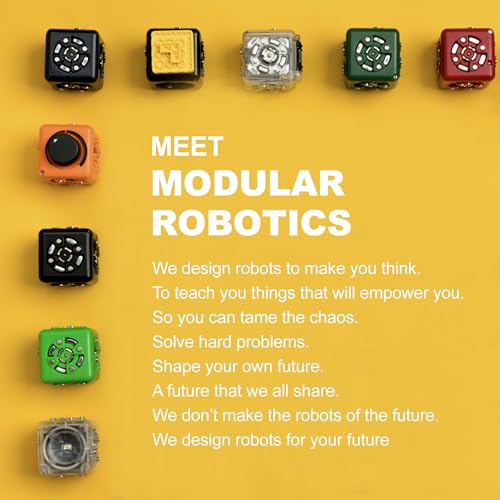 Modular Robotics Boundless Builder Pack for Science Engineering Kits with 19 Robot Cubes - STEM for Teens and Younger Children (Ages 4+)