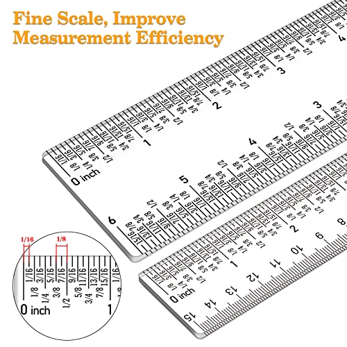6/12inch Clear Acrylic Ruler 3 Pack Zero-Centering Ruler with Inches & Metric Measuring Tool Square and T-Shape Straight Edge Ruler Paper Cutting Craft Supplies School Supplies for Students,Office - color: 3PCS Clear Acrylic Ruler