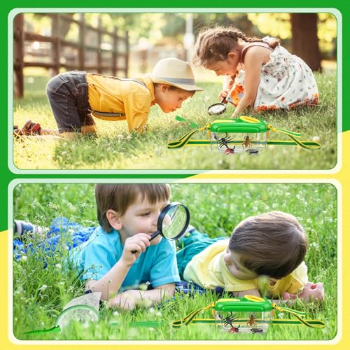 Halloscume 4 Sets Bug Catcher for Kids Insect Catching Kit, Green - color: Green