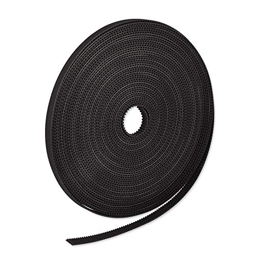 3D Printing GT2 Timing Belt, Zeelo 10 Meters (32.8ft) GT2 Open Timing Belt 2mm Pitch 6mm Width Rubber Fiberglass Fit for RepRap Prusa Mendel Rostock CR-10 Ender 3 3D Printers - Black - color: 10M