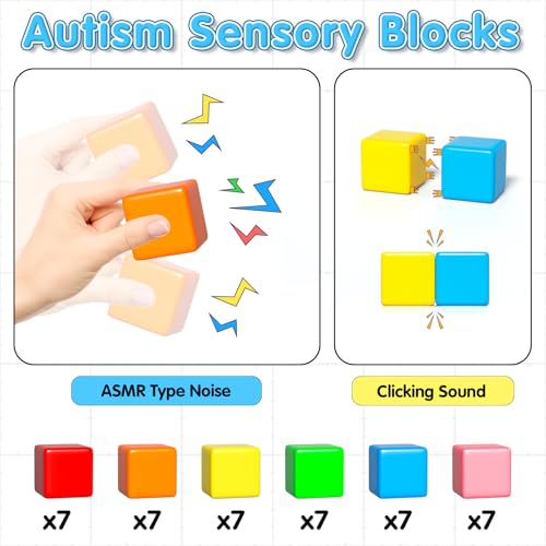 Apluses 42PCS Magnetic Blocks, Gifts for 3 4 5 6 Year Old, Magnet Building Blocks for Kids, Girls & Boys, Sensory - Montessori - Autism - Magnetic Toys for Kids Ages 3-5 4-8 - color: 42 Pcs