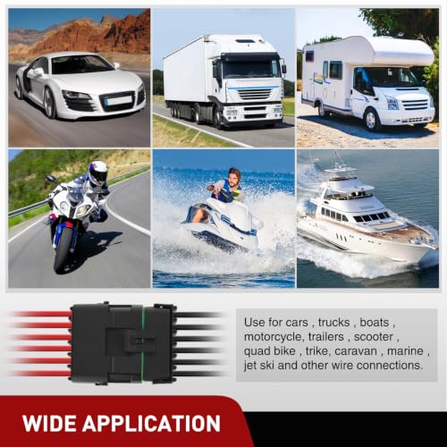 Nilight 284PCS 1 2 3 4 Pin Waterproof Automotive Electrical Connector Kit - size: 1/2/3/4Pin Spark Plug Connector 284PCS