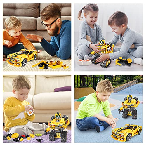 STEM Robotics Kit for Kids 8-12, APP & Remote Control Robot Building Kits - style: RC Car