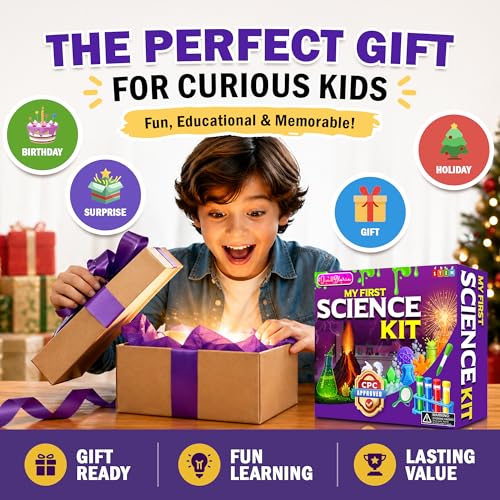Jim&Gloria Science Kits for Kids Age 5-7 8-12 Year Old Birthday Gifts for Girls Boys, Learning & Educational Toys, Stem Toys, Chemistry Set, Science Experiments for Kids Volcano Projects