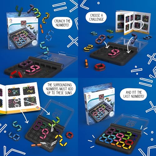SmartGames IQ Digits - Number Math Travel Puzzle Brain Teaser, Ages 7+
