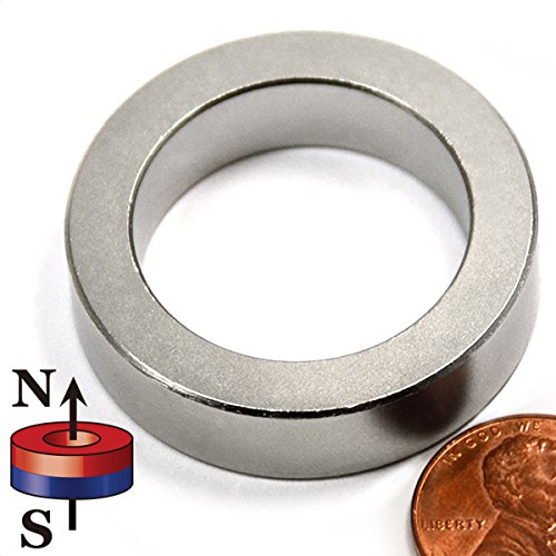 CMS Magnetics® Super Strong Neodymium Magnets Ring N45 1-1/2"OD x 1.065" ID x 3/8" - Rare Earth Ring Magnet - Science Projects School and Magnetism Education