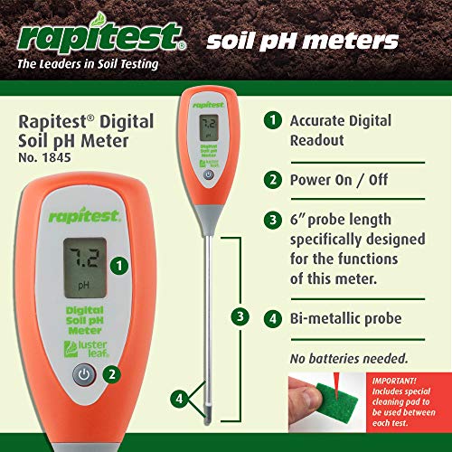 Luster Leaf Rapitest Digital Soil pH Meter. Designed and Engineered in the USA. - size: 1 Count (Pack of 1), style: Digital Soil pH Meter