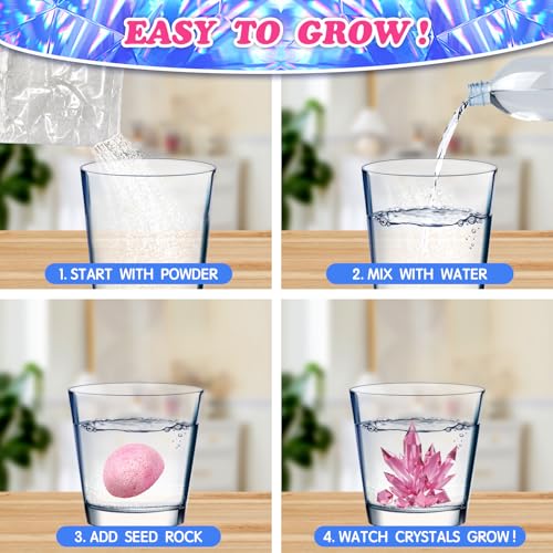 16Pcs Science Kit Crystal Growing Party Favor Supply Gifts for Kids Classroom Goodiebags Christmas Valentine's Day Gifts (16Pcs, One Size) - color: 16pcs