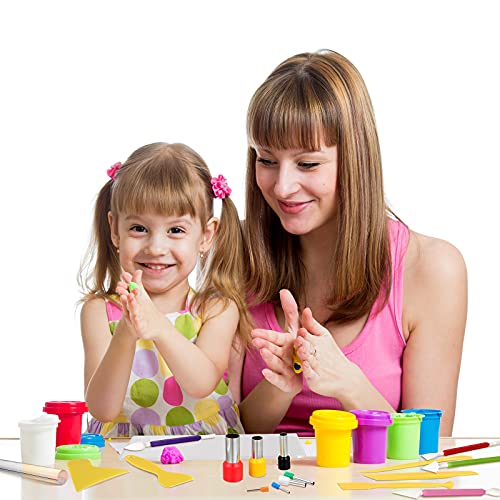 57 Pcs Clay Sculpting Tools Kits Polymer Clay Tools DIY Set with Roller - color: Colorful