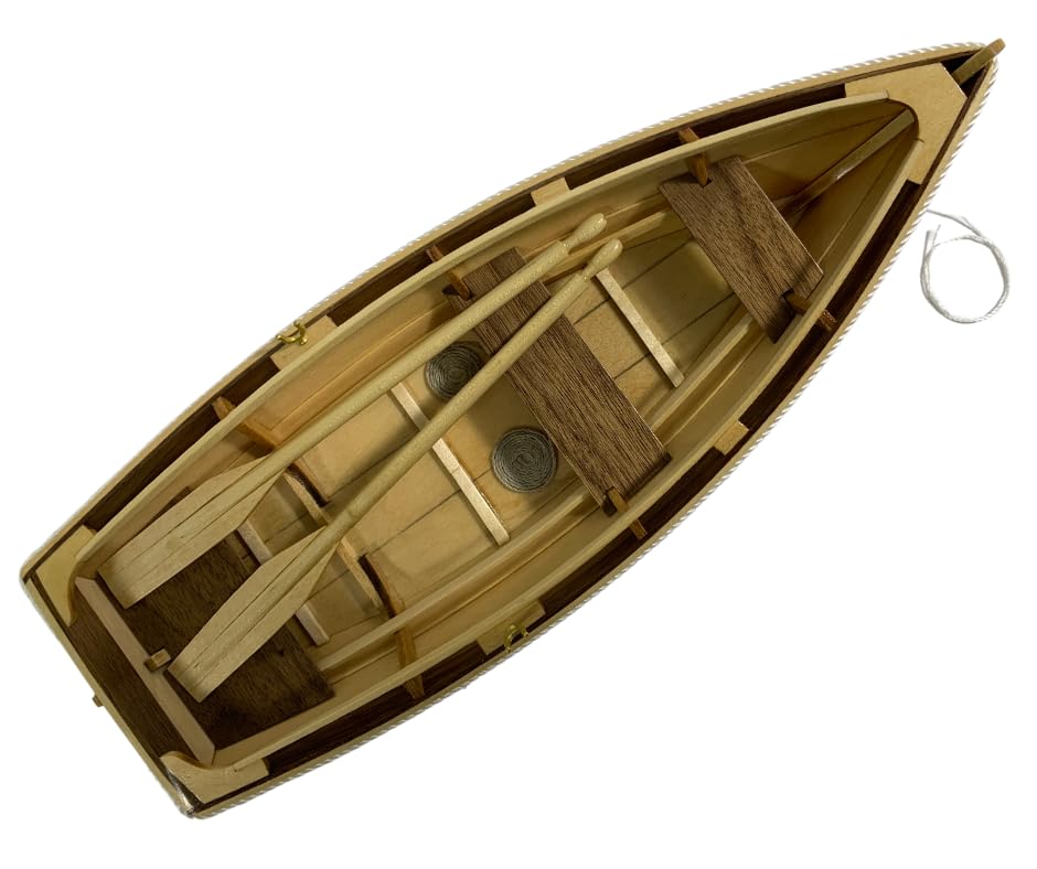 Complete Wooden Model Boat Building Kit - Made in USA - Includes Tools, Glue & Paint - Beginner DIY Dinghy Kit - 1:12 Scale