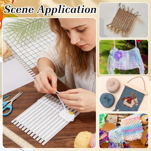 FINGERINSPIRE 48PCS Cardboard Weaving Loom Kit 5.9x7.87inch Gray Paper Weaving Board with Gears Portable Craft Loom for Beginner Knitting Sewing Crochet Travel Tapestry Making DIY Projects - size: 48PCS 5.9x7.87inch