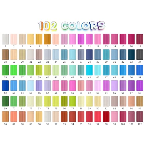 Aestd-ST Polymer Clay 102 Colors, Oven Bake Modeling Clay for Kids - color: 102 Colors
