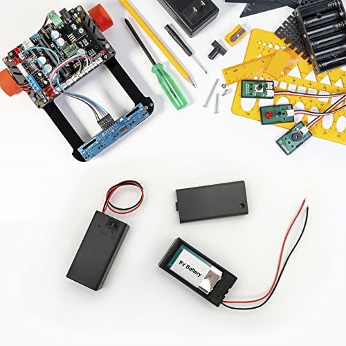 VWEICYY 6PCS 9V Battery Holder,9 Volt Battery Holder with Leads,Widely Used in Student Experiments,LED Strips or Other Devices with 9V Batteries (6 Pack) - style: 6 PACK
