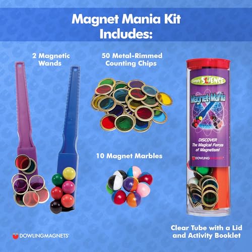 Dowling Magnets Magnet Mania STEM Toy – Fun Magnet Kit for Kids Ages 4+ – Educational Science Set & Christmas Gift Idea
