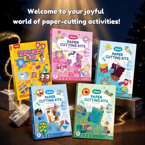 JoyCat Scissor Skills Activity Kit, Toddler Scissors Ages 3-5, Animals - color: Amusing Animals