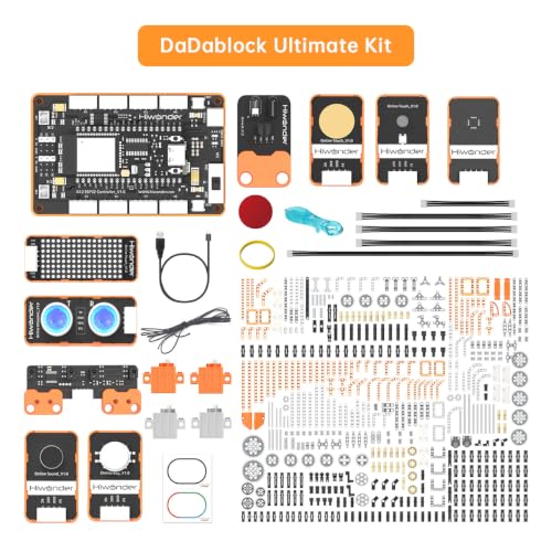 LewanSoul 36in1 Robot Building Kit, STEM Coding DIY Block Set for Scratch & Python with ESP32 Controller & Sensors, Educational Science Birthday Gift for Teens 12+, DaDablock Ultimate Kit (538Pcs)