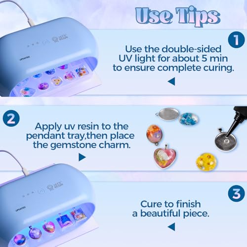 LET'S RESIN Cabochon Gems Resin Molds, 36-Cavity Jewelry Making Kit