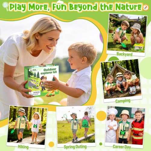 Meaicezli Kids Explorer Kit with Bug Catcher for Camping for Kids Ages 3-8