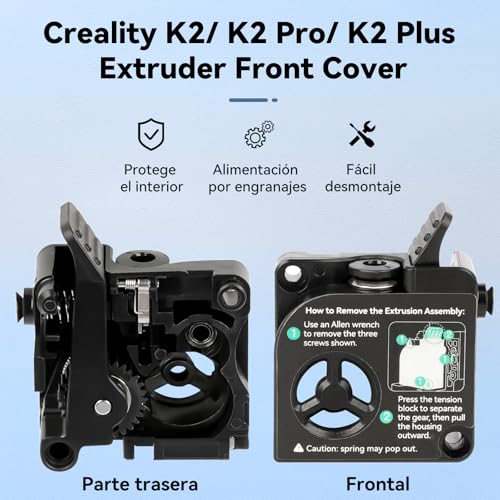 Creality K2 Plus Extruder Front Cover, Original Official K2/ K2 Pro Extruder Kit, Support 1.75mm Filament Extruded, K2 Plus Combo Extruder Assembly for Smooth and Precise Feed, Durable 3D Printer Part - style: K2 Series Extruder Front Cover