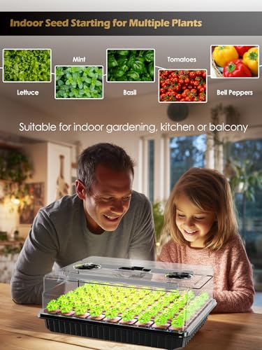 54-Cell Seed Starter Tray with Full Spectrum Grow Light (1)