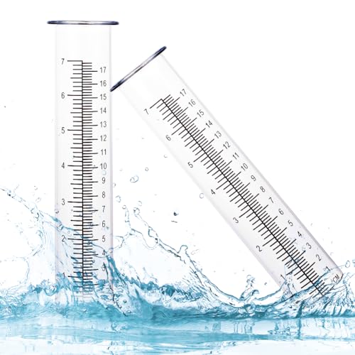 7'' Capacity Rain Gauge Replacement Tube Glass, 2 Pcs - color: 2-PCS