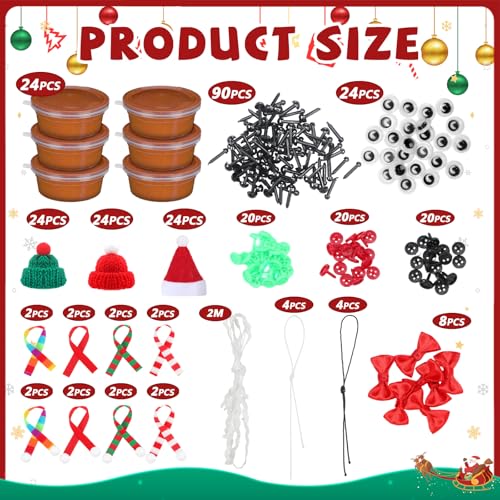 Shappy 6 Pack Christmas Gingerbread DIY Air Dry Clay Craft Kit