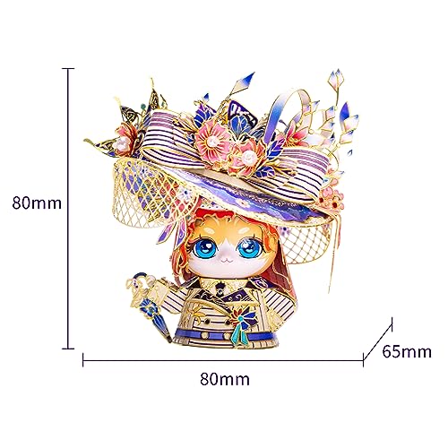 MU 3D Metal Puzzle for Adult Titanic Rose and Jack Cat Figure Kitty Model Assembling, Titanic Movie Collectibles Metal Model Kits Miniature Building, Brain Teaser Love Gift Home Decor Birthday Gift - style: Rose Kitty