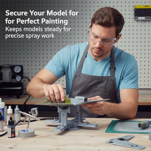 Stand for Model Airplanes for Display Making and Painting,Model Building Berth jig,Tray for Part of 1/72, 1/48(Grey+Swivel Base) - color: Grey+swivel Base