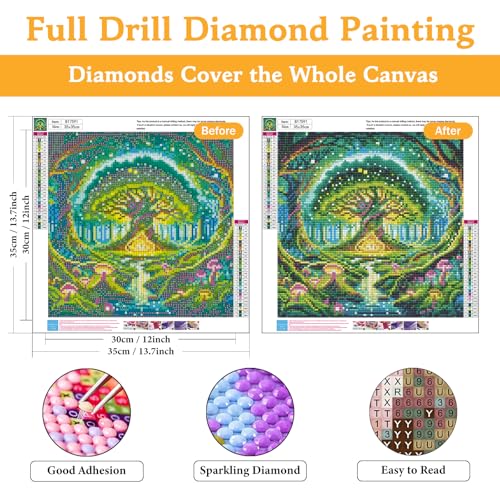 Diamond Art Kits for Adults & Beginners, Tree of Life Diamond Painting Kit - color: HMDPUS-25905