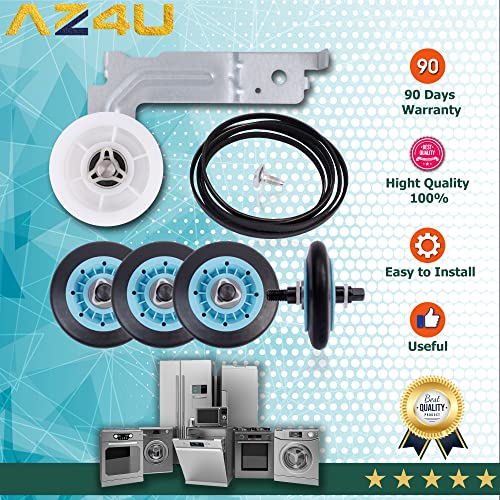 Samsung Dryer Repair Kit Drum Rollers Belt Pulley for DV210AEW DV45H7000EW - size: Full Sets
