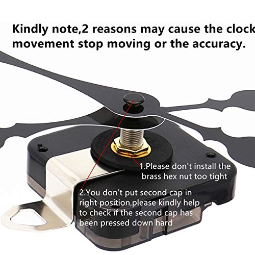 Youngtown 12888 Quartz Clock Mechanism Replacement 3/4" Shaft Clock Repairs - size: 3/4 inch total shaft length