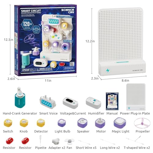 Science Can Circuit Board for Kids w/ 120 Projects, STEM Toys for Ages 8-13