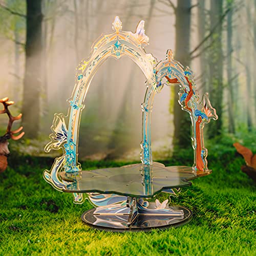 MU Fairy Series 3D Puzzles Metal Model Kits Elf Castle Cinderella Princess DIY Kits for Adults, Angel Tales Miniature Dollhouse Building, Festival Birthday New Year Xmas Gift - color: Elf Castle