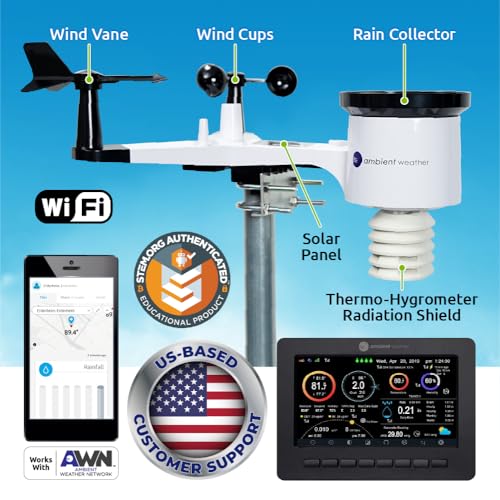 Ambient Weather WS-2000 Smart Weather Station - style: Advanced Console + Array