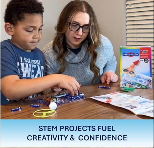 SNAP CIRCUITS Flight Deck STEM Toy, Paper Airplane Launcher, Ages 8+
