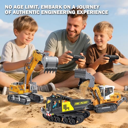 Adult Metal Mini Remote Control Loader, Featuring a Lever-Driven RC Digging System, Comes with Two Batteries and a Carrying case, Making it an Ideal Gift for Model Enthusiasts and Children - color: Loader