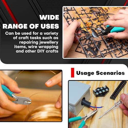 C&T 11-Piece Jewelry Plier Sets,Jewelry Making Tools Kit, Micro Jewelry Pliers Set, Stainless Steel Tweezers with Storage Pouch, Pliers set for Jewelry Making Supplies - style: 11PC