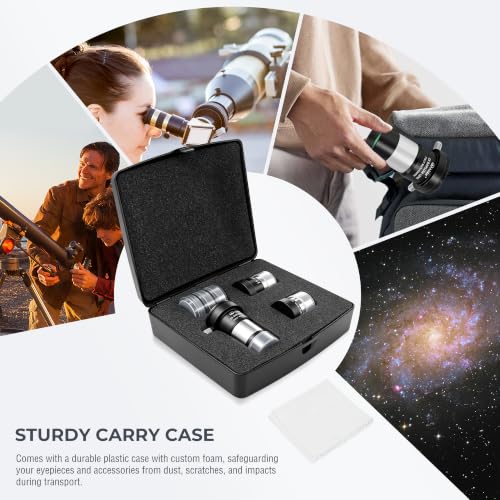 Alstar Telescope Accessory Kit 8-Piece, 1.25" Eyepiece Set & Filter Set