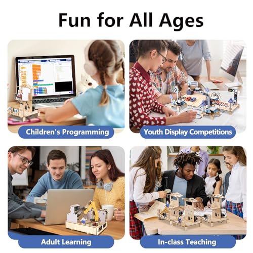 ACEBOTT IoT STEM Kit for Kids, Smart Factory Starter Kit for Arduino ESP32, Educational Science Kits Compatible with Arduino Scratch, STEM Toys for Kids Teens Adults 10+
