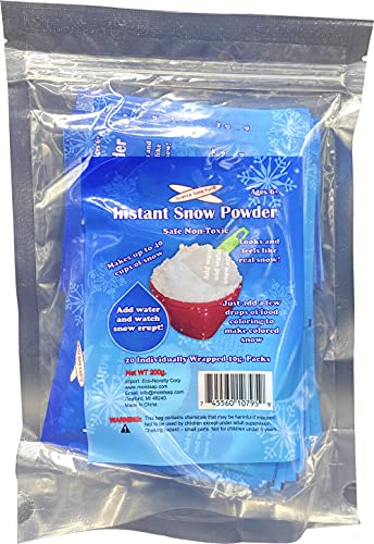 20 Packs of Instant Snow to Learn The Science Behind Its Instant Creation