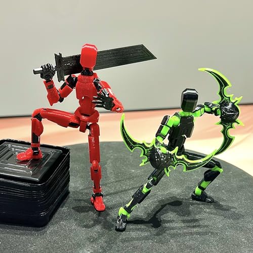(Assembly Completed) 2 Packs Titan13 Action Figure Set, Dummy 13 3D Printed ActionFigure Toy Gifts for Kids, Robot 13 Action Figure Full Body Mechanical Doll Christmas Birthday Gift for Boys Girls - color: 2 Packs
